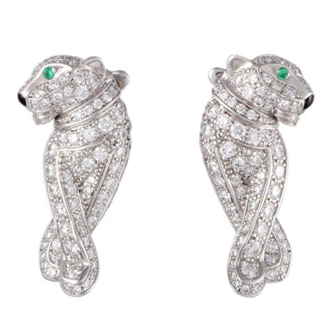 panthere cartier emerald|panthere cartier earrings.